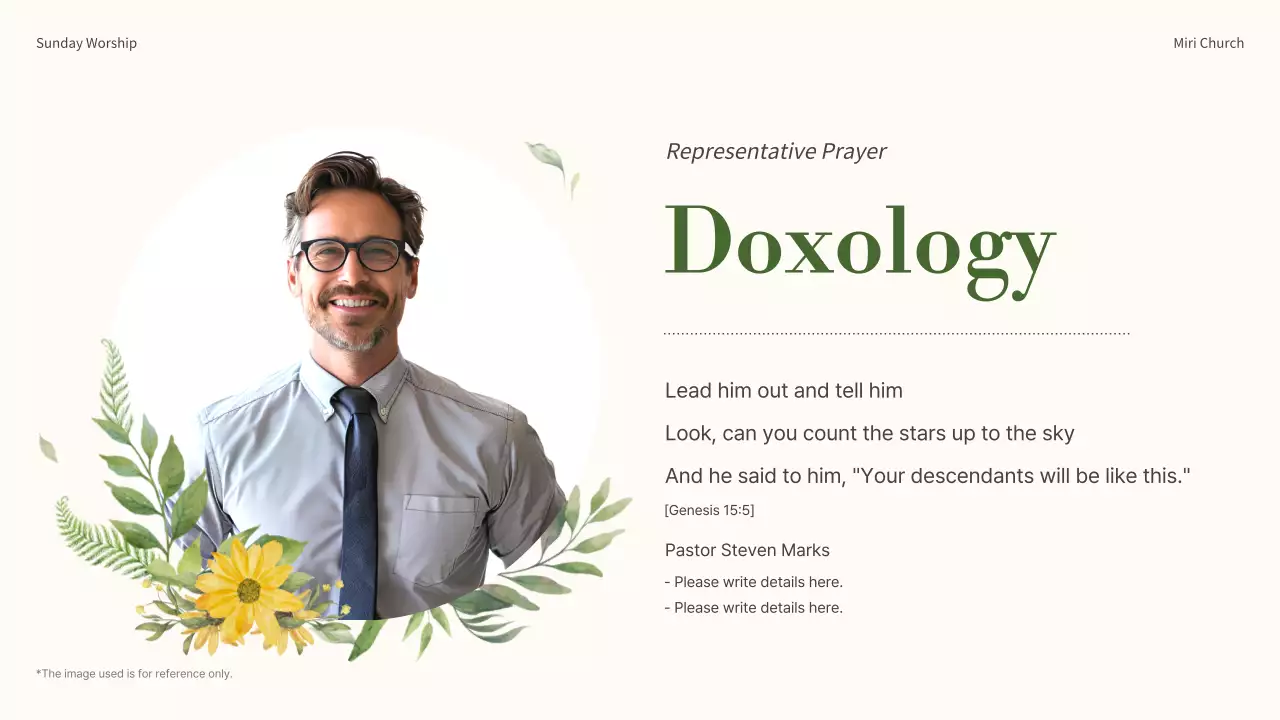 Beige Floral Church Presentation