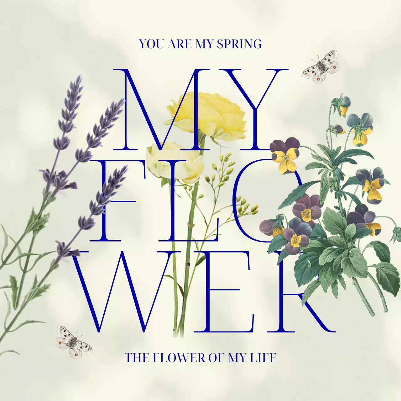 Announcing a classic sentiment in navy blue and purple