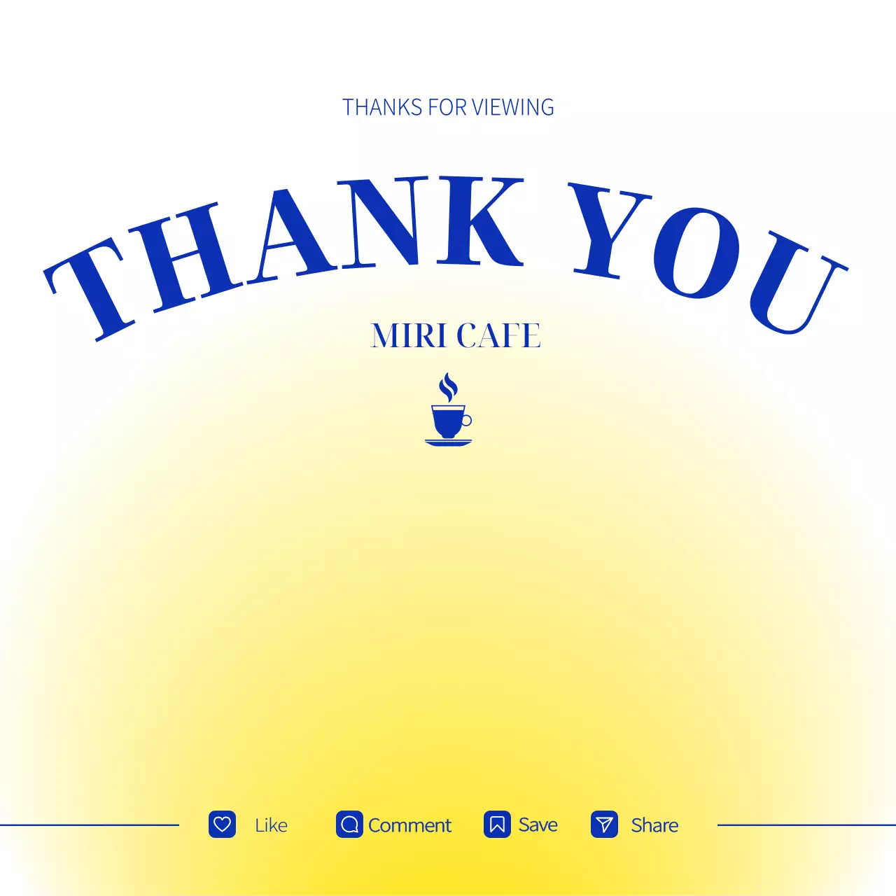Yellow Simple Thank You Card Instagram Post