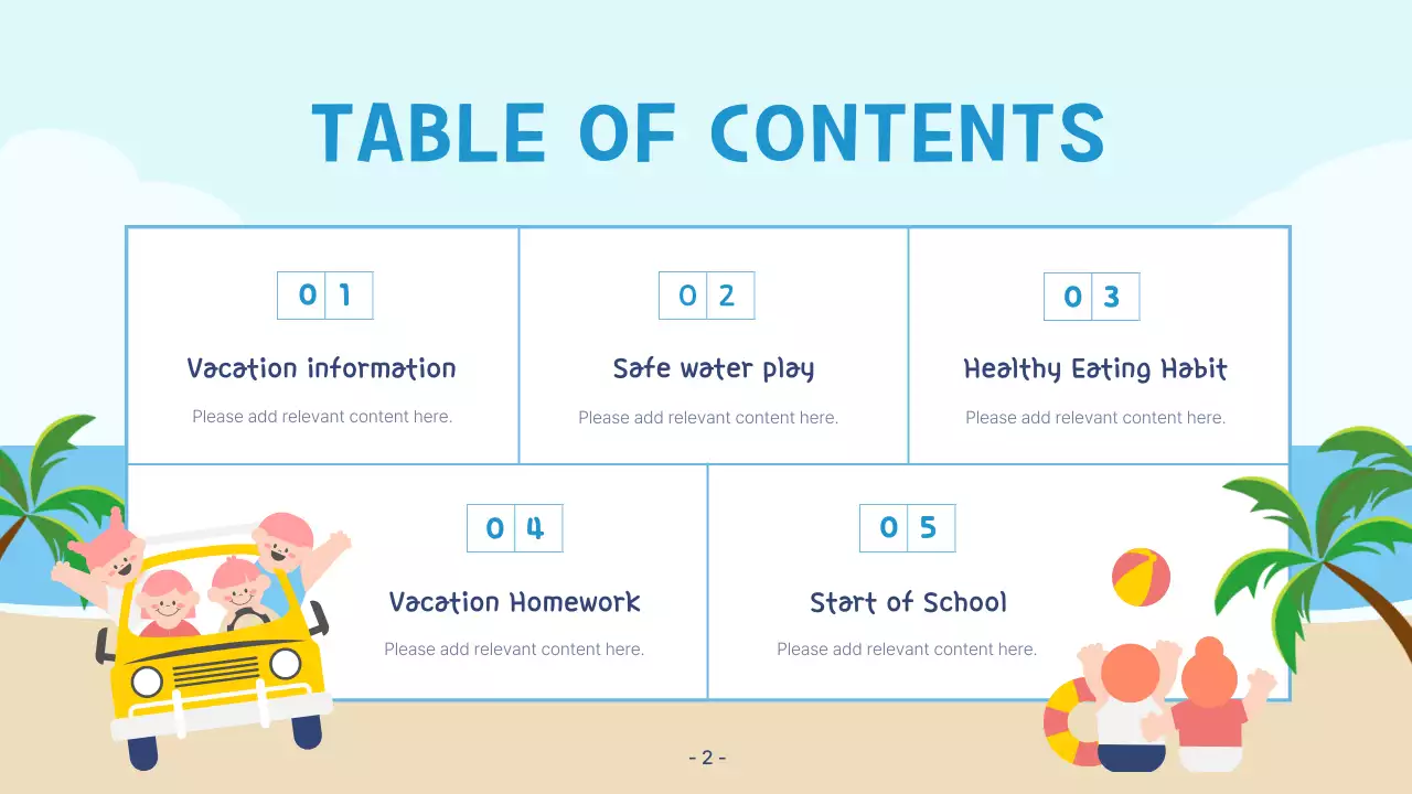 Blue Simple Summer Guide Presentation