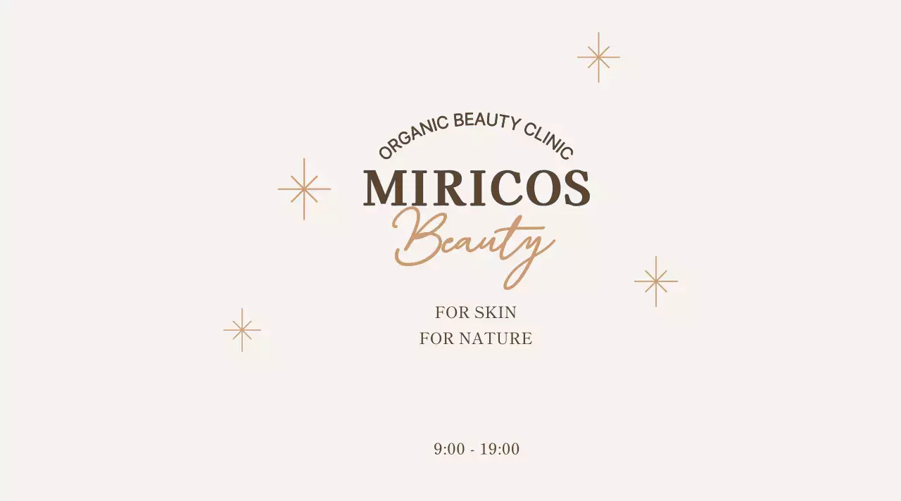 베이지와 골드의 고급스럽고 밝은 코스메틱 클리닉