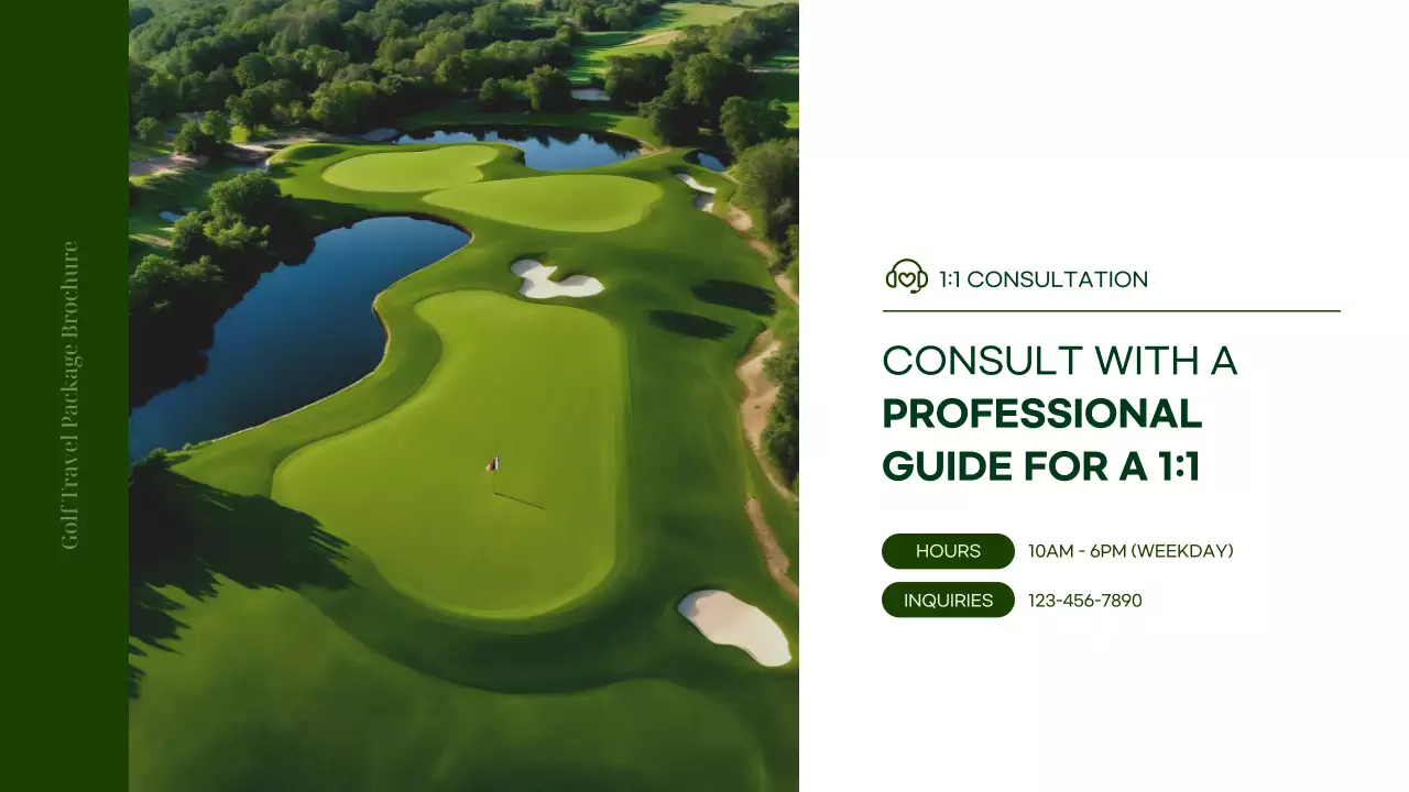 Green Modern Golf Brochure Presentation