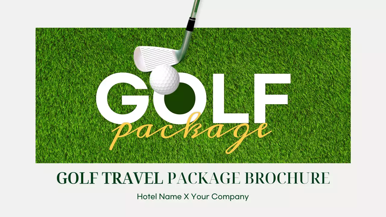 Green Modern Golf Brochure Presentation