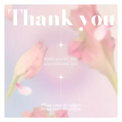 Pink Elegant Thank You Card Social Media Post