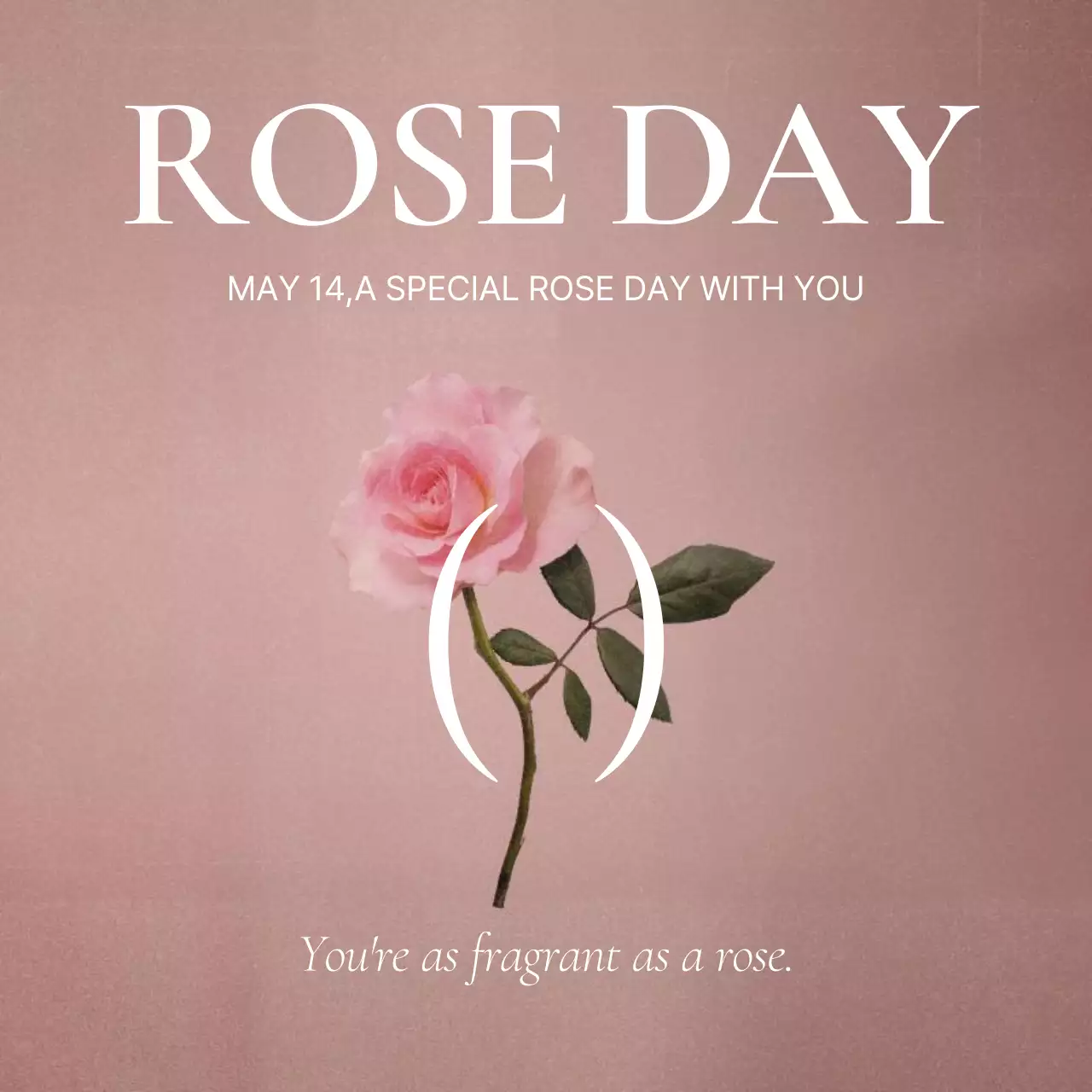 Pink Elegant Rose Day Promotion Social Media Post