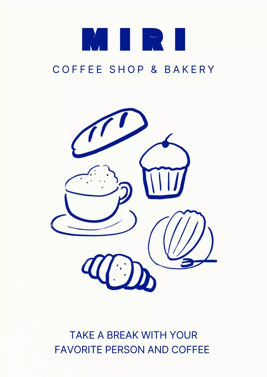 파랑 심플 베이커리 홍보