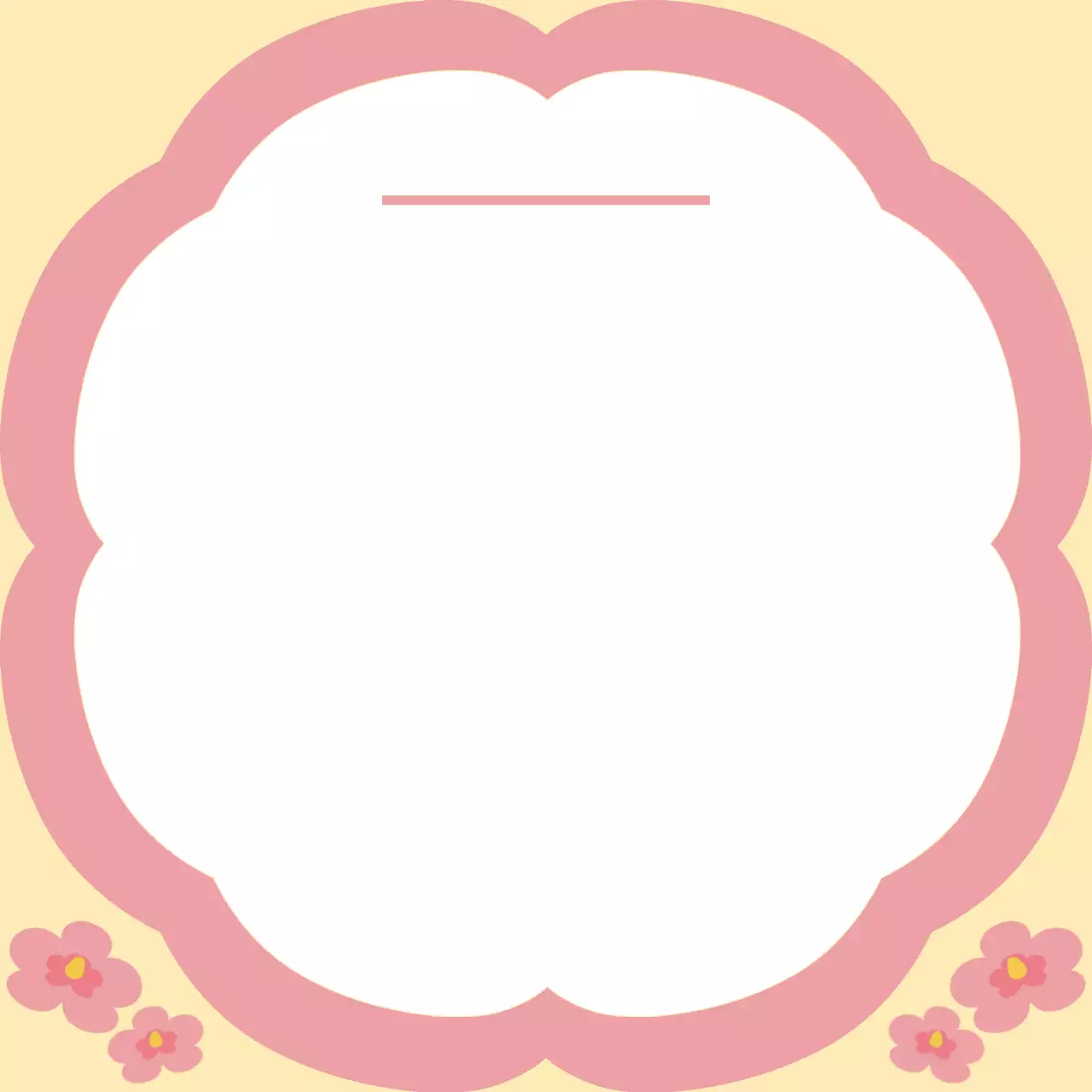 노랑 아기자기한 꽃 메모 용지