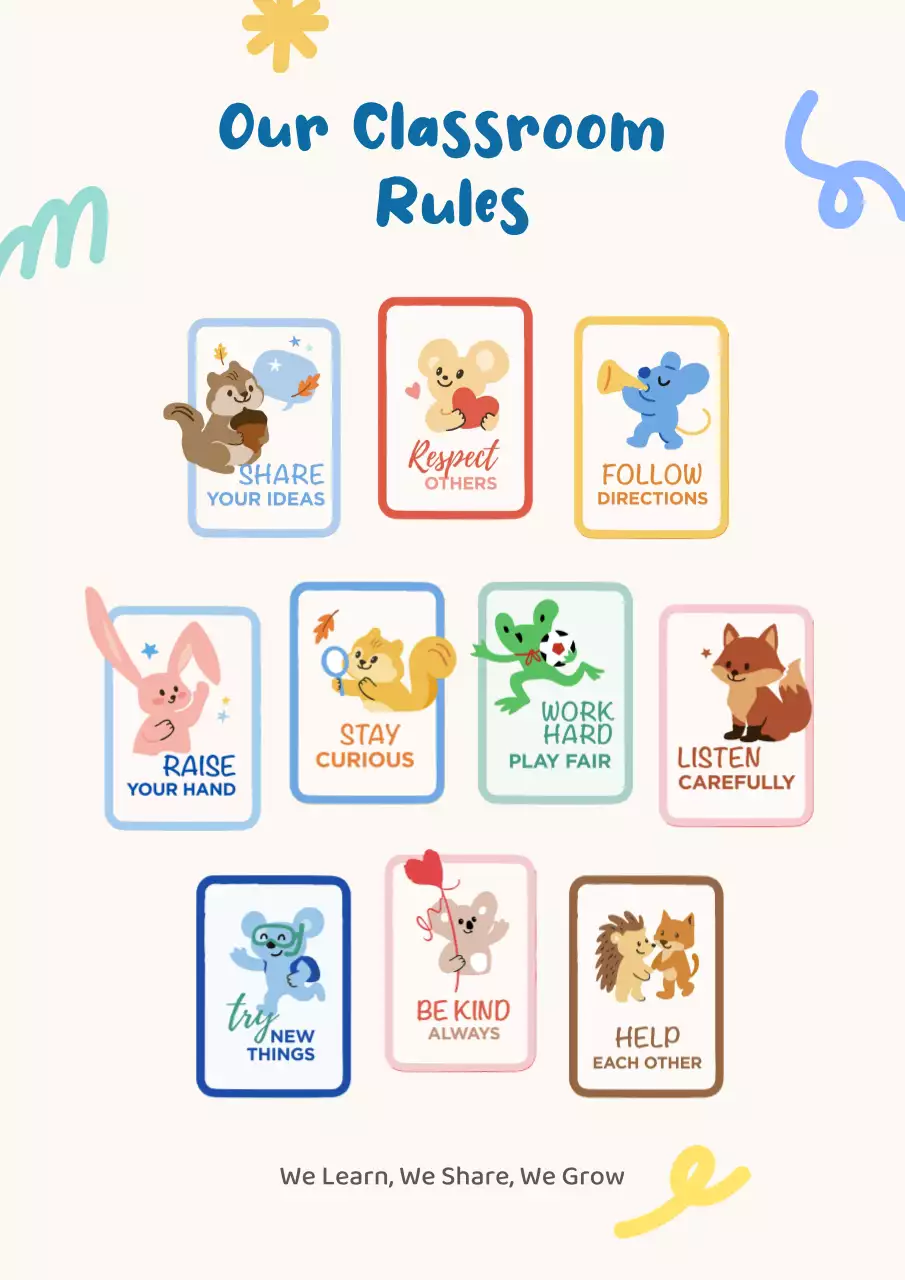 베이지 아기자기한 교육 자료