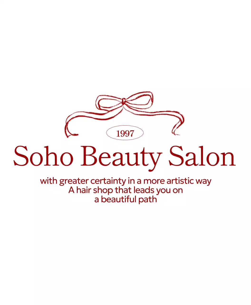 빨강 심플 뷰티