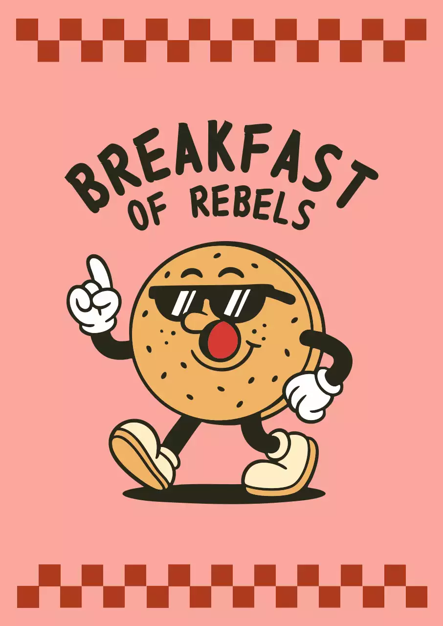 핑크 레트로 캐릭터 디자인