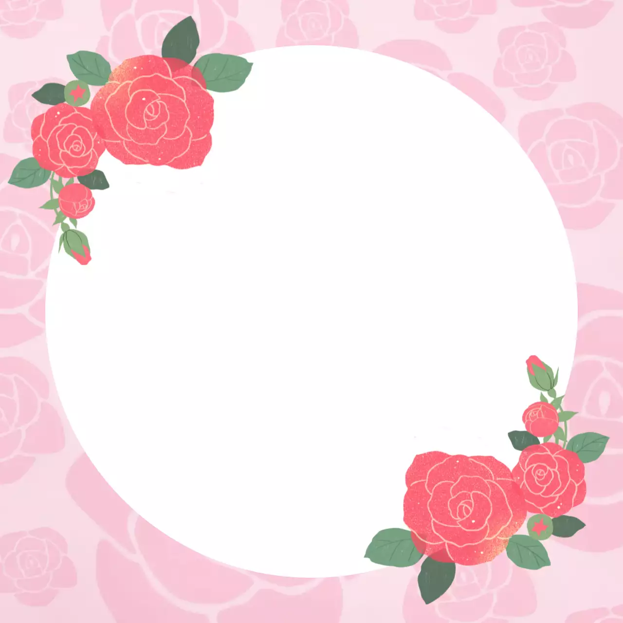 Perencana Memo Bunga Merah Muda