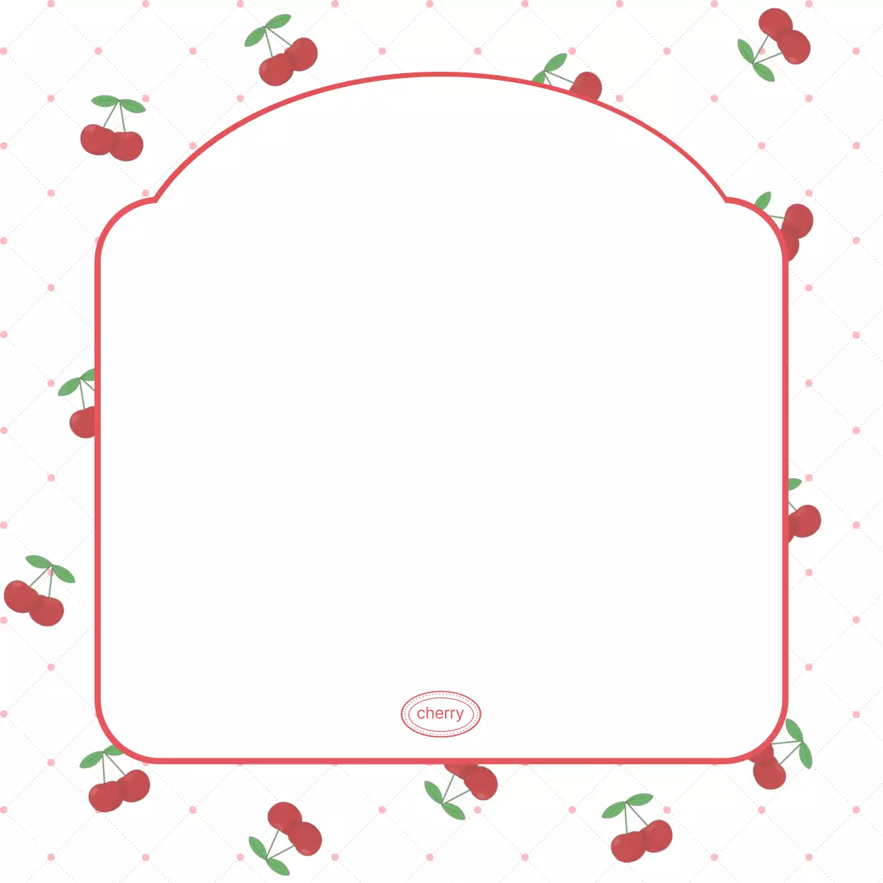 빨강 아기자기한 체리 다꾸 문구