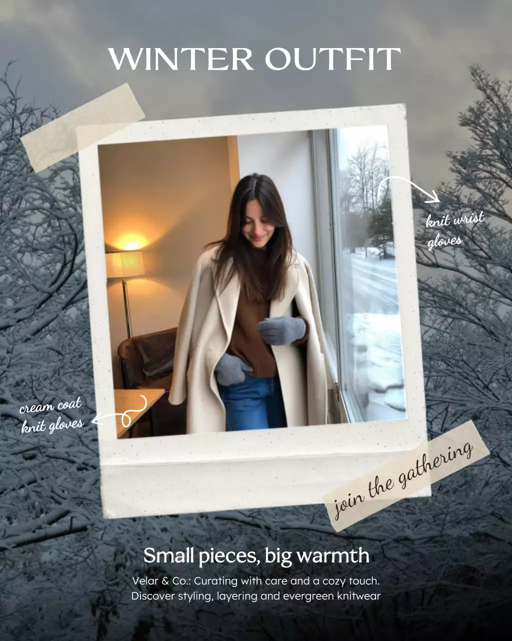 Cream Modern Winter Advertisement