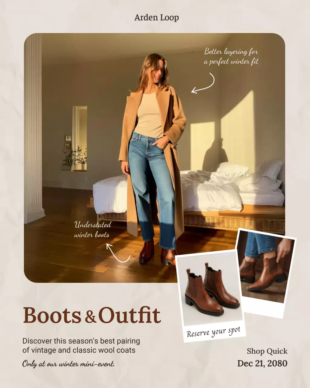 Beige Classic Fashion Promotion