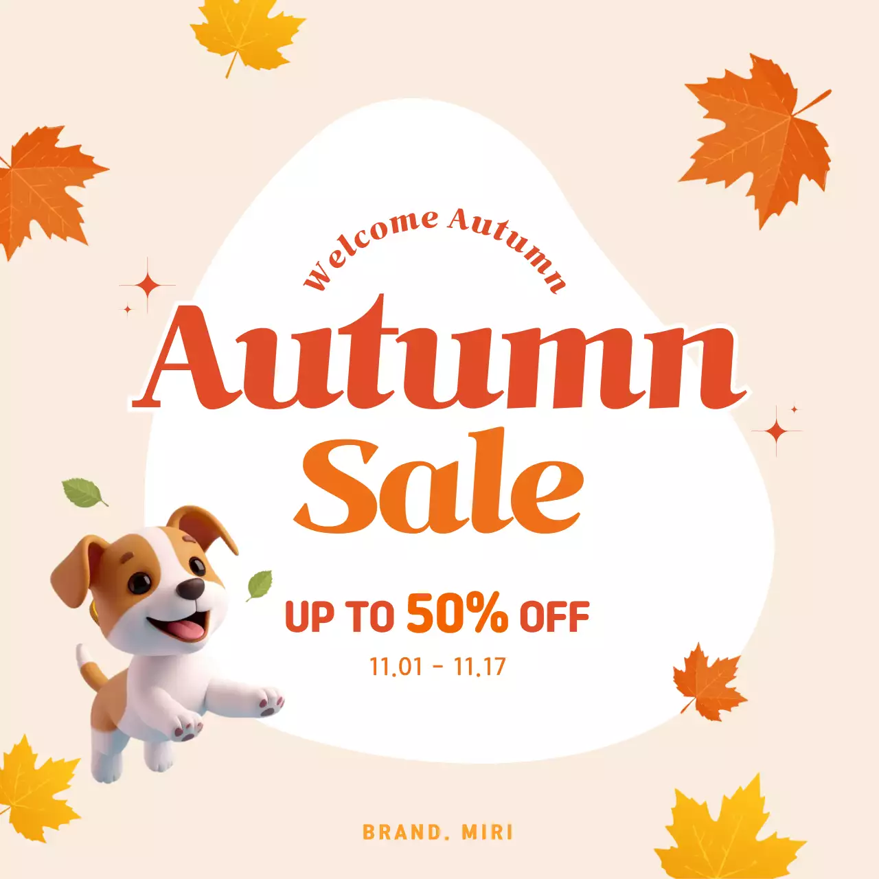 orange retro autumn promotion