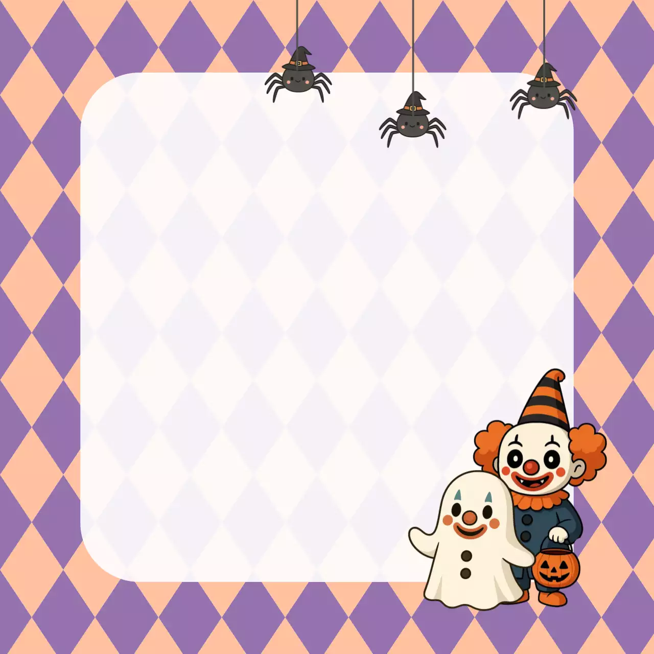 보라 주황 아기자기한 할로윈 문구