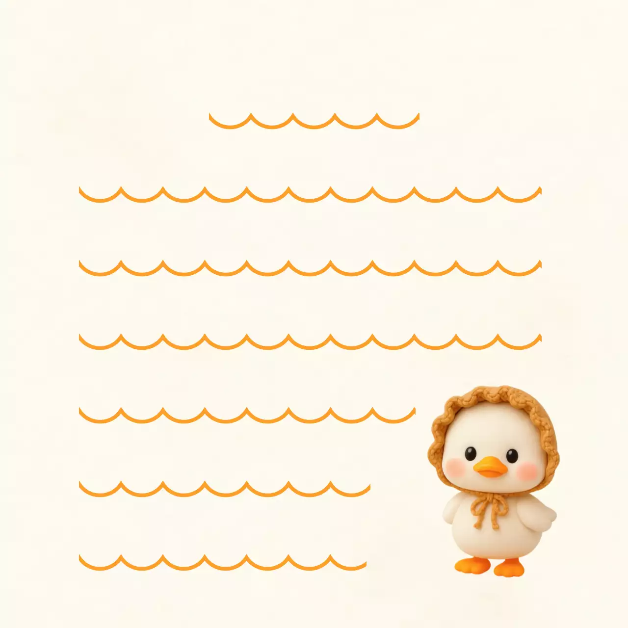 주황 아기자기한 오리 굿즈