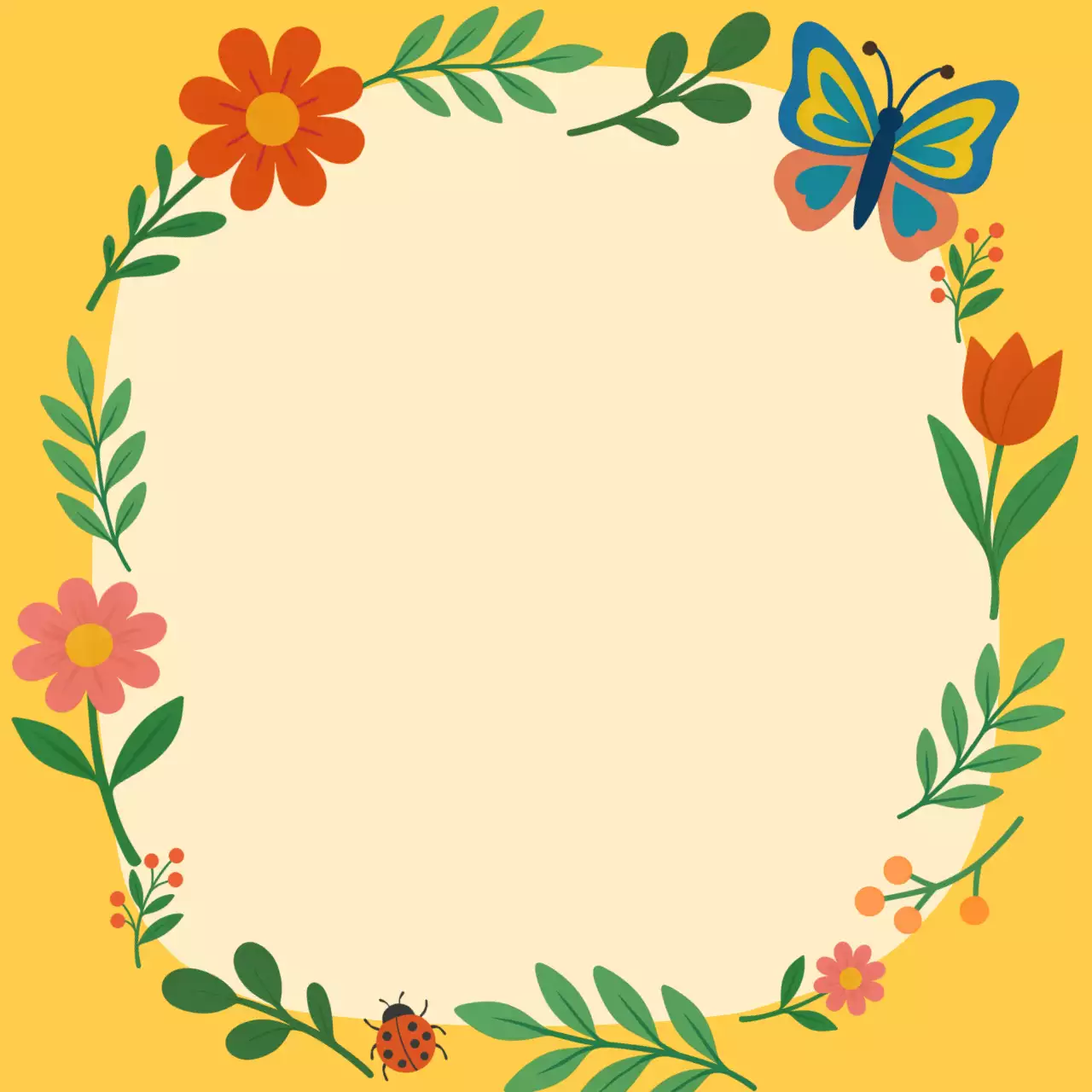 노란색 배경의 아기자기 플라워 메모 노트