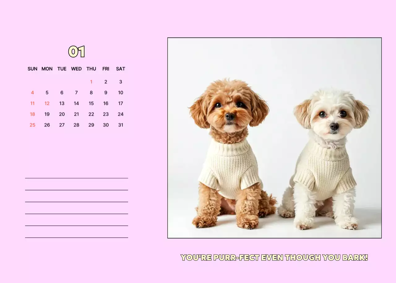 黄色 かわいい 犬 カレンダー