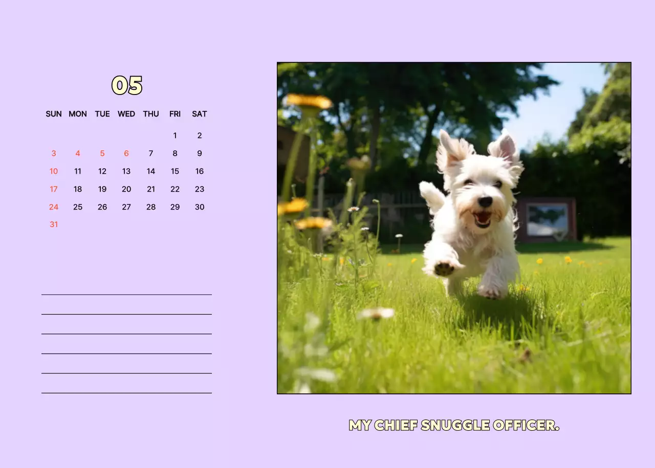 黄色 かわいい 犬 カレンダー