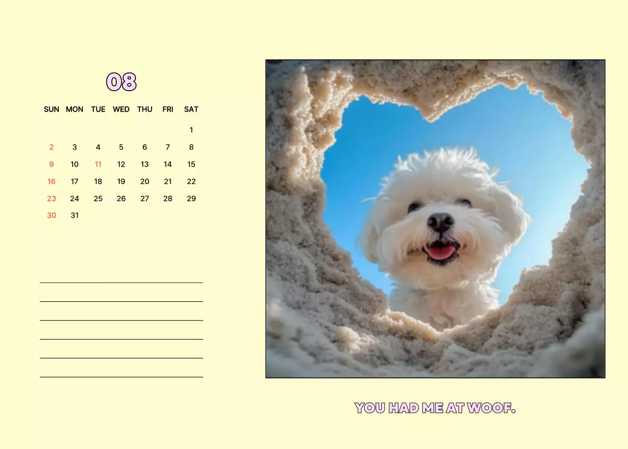黄色 かわいい 犬 カレンダー
