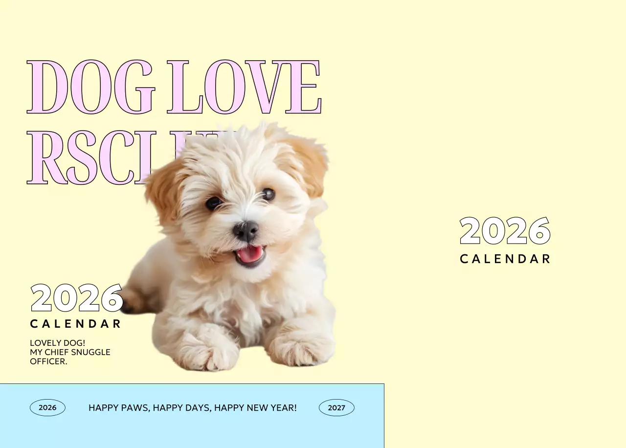 黄色 かわいい 犬 カレンダー
