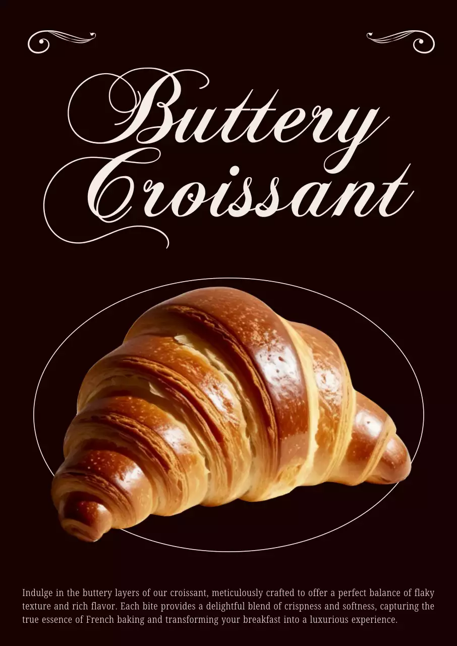 갈색 클래식 베이커리 광고