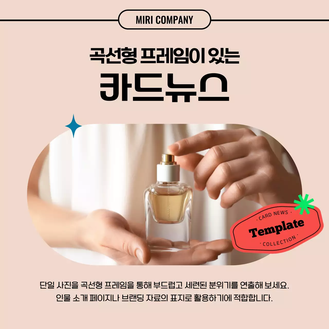 베이지 팝아트 사진 템플릿