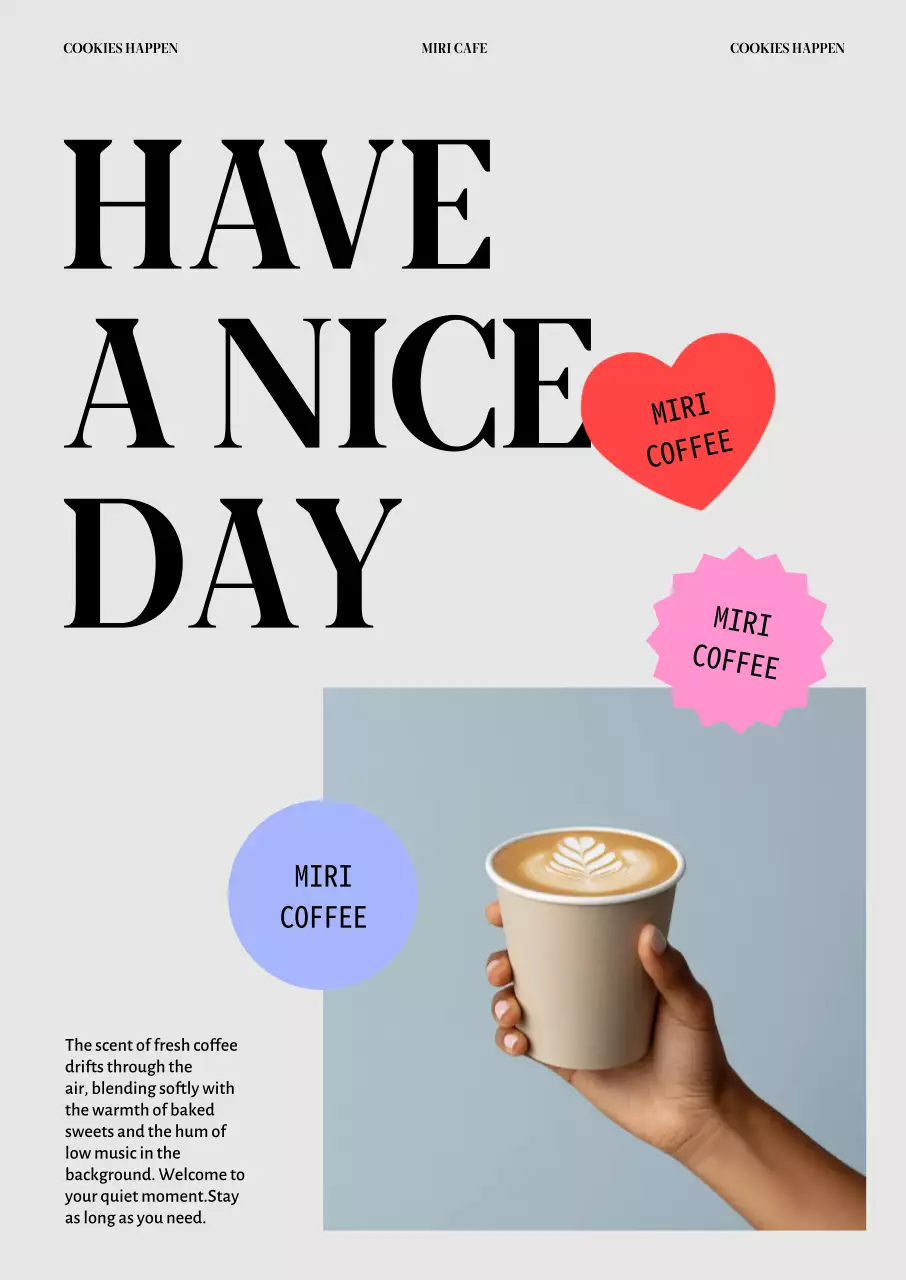 베이지 모던 커피 광고