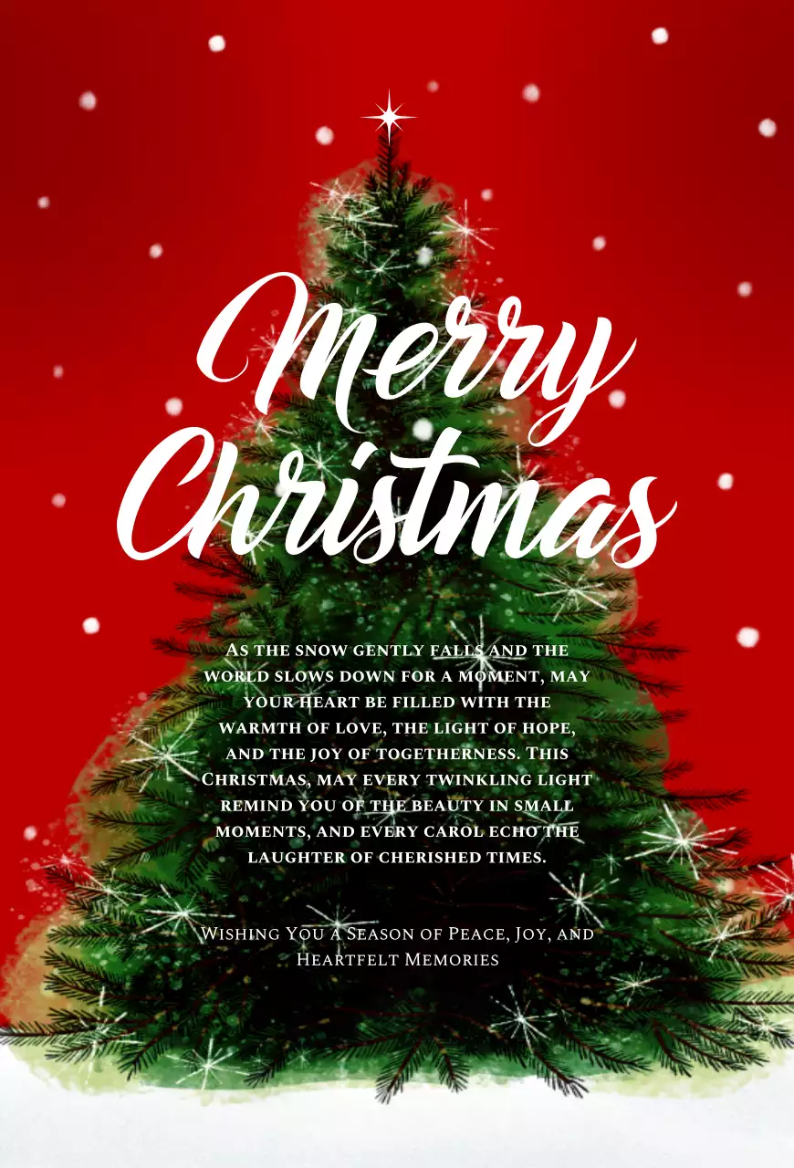 빨강 클래식 크리스마스 엽서