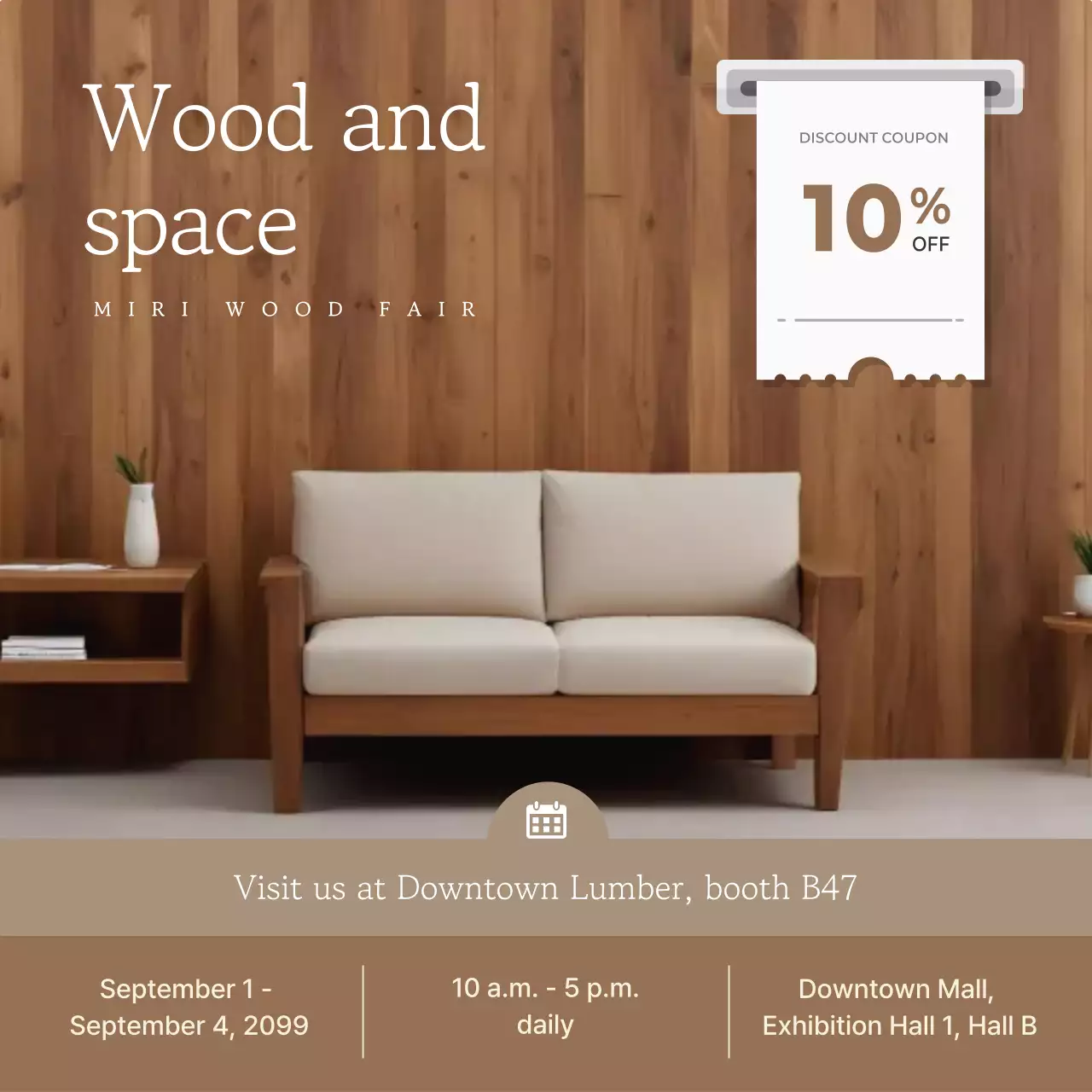 brown minimalist furniture promotion