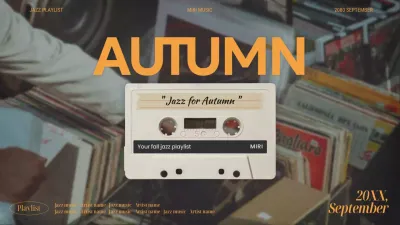 Orange Vintage Jazz Playlist YouTube Thumbnail