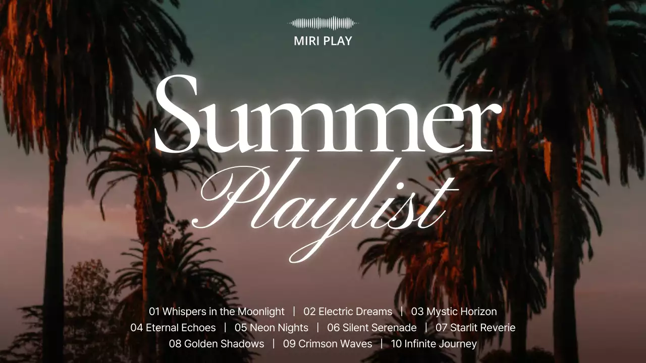 주황과 파랑의 트렌드 스타일 플레이리스트 홍보