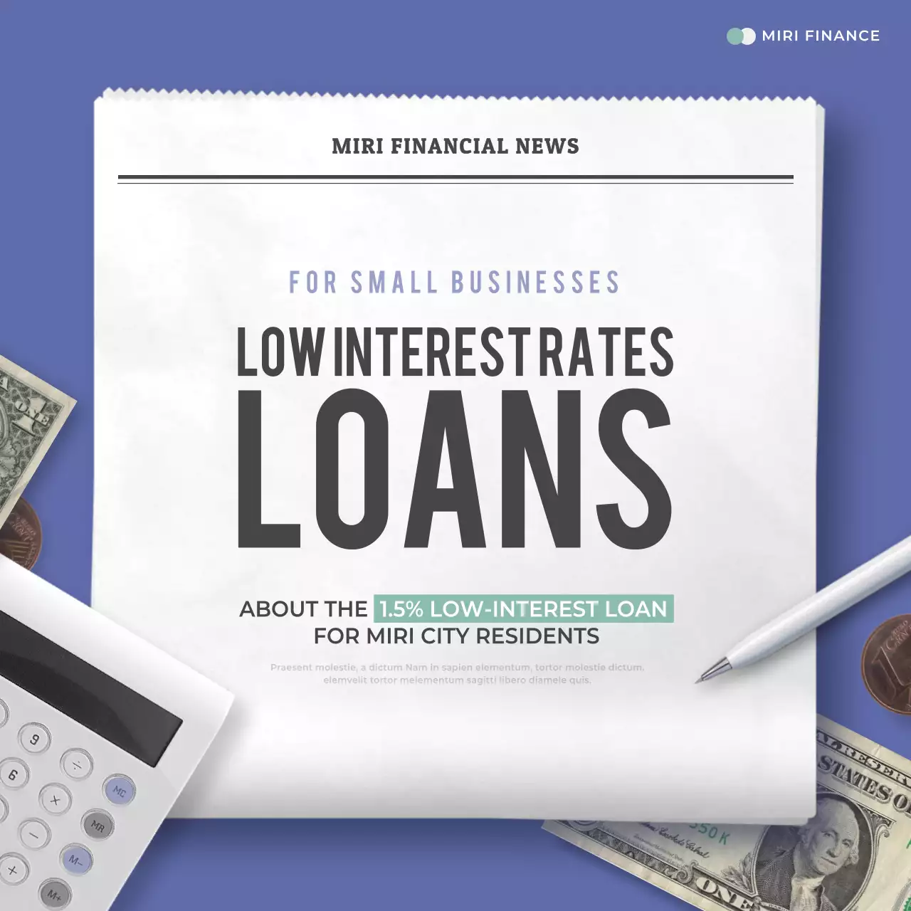 Blue Professional Loan Guide Instagram Carousel