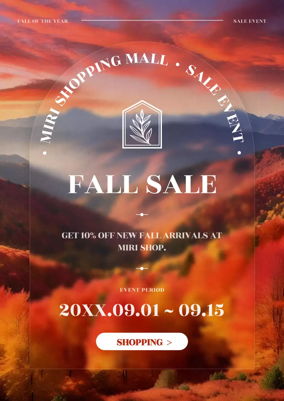 orange elegant fall sale promotion