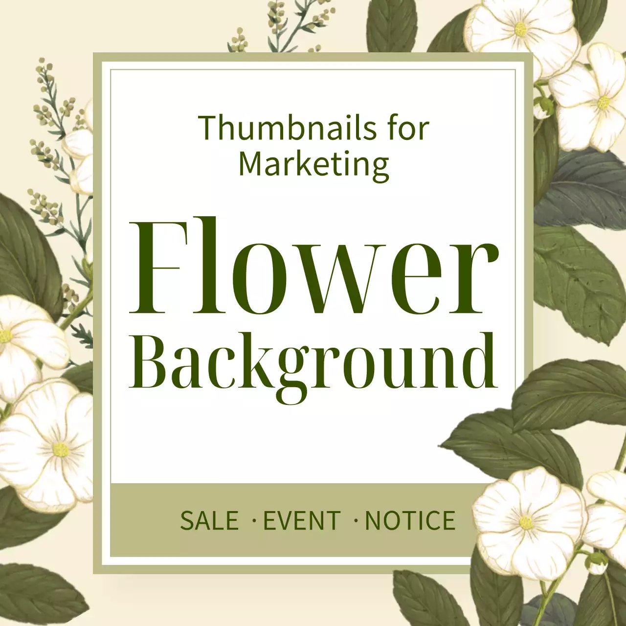 Green Floral Marketing Notice Instagram Carousel