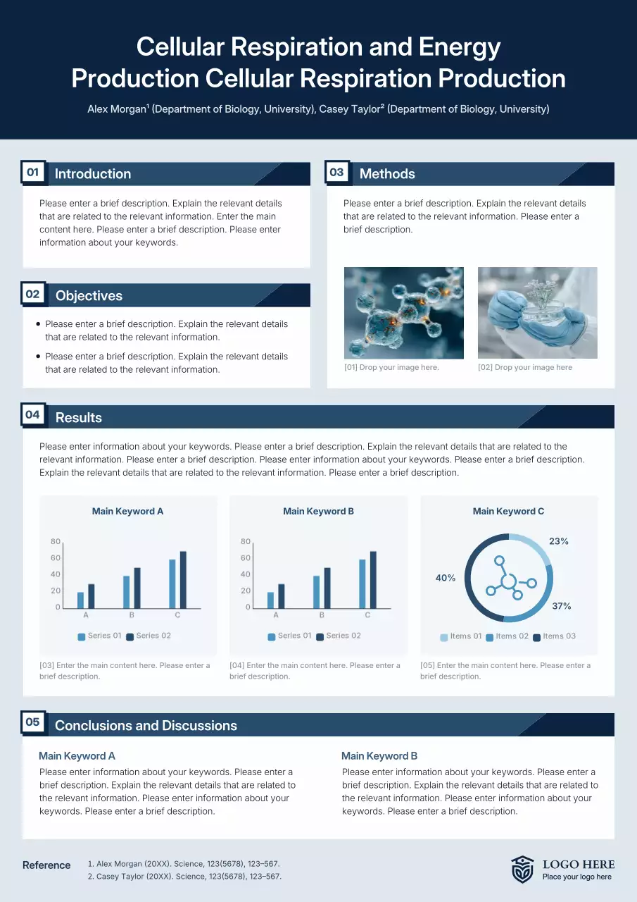 Blue Simple Research Poster