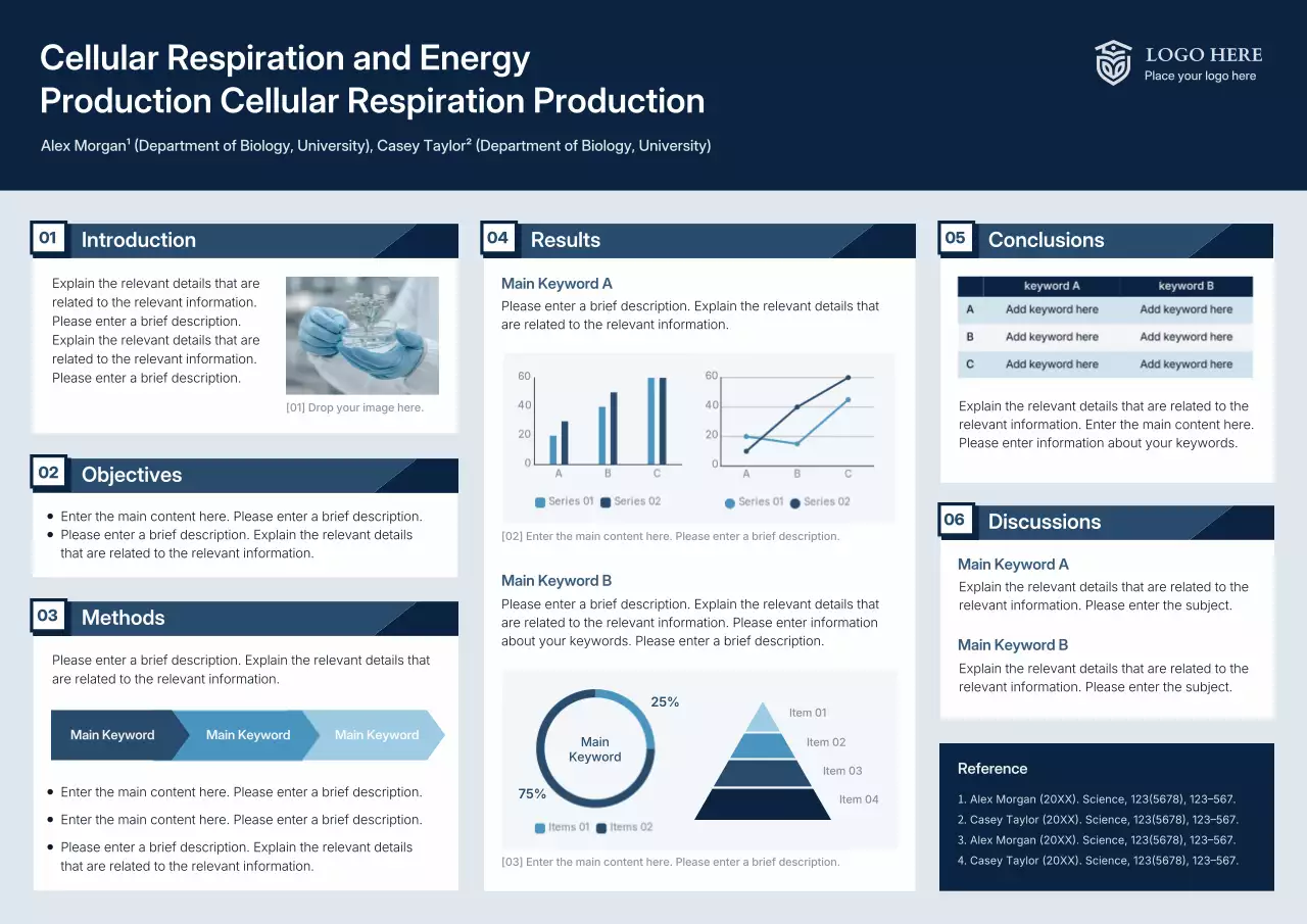 Blue Simple Research Poster