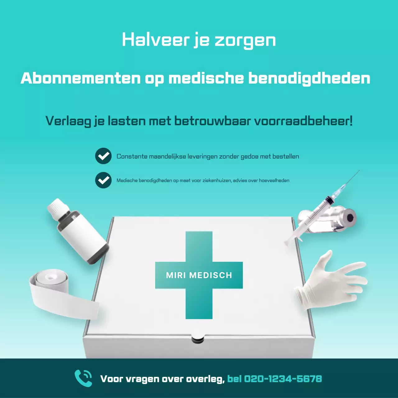 Advertentie voor moderne medische benodigdheden