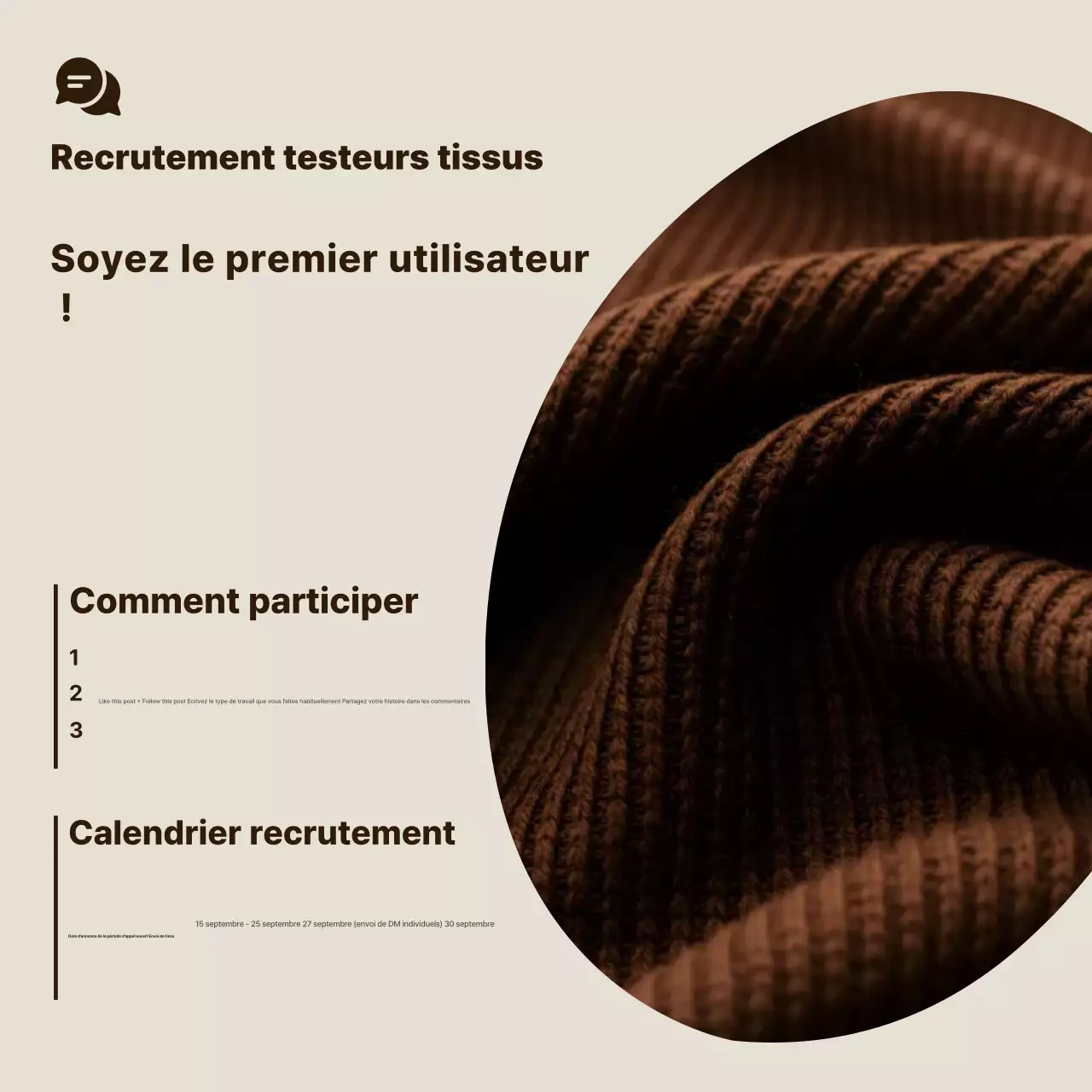 Recrutement de l'équipe Brown Modern Experience