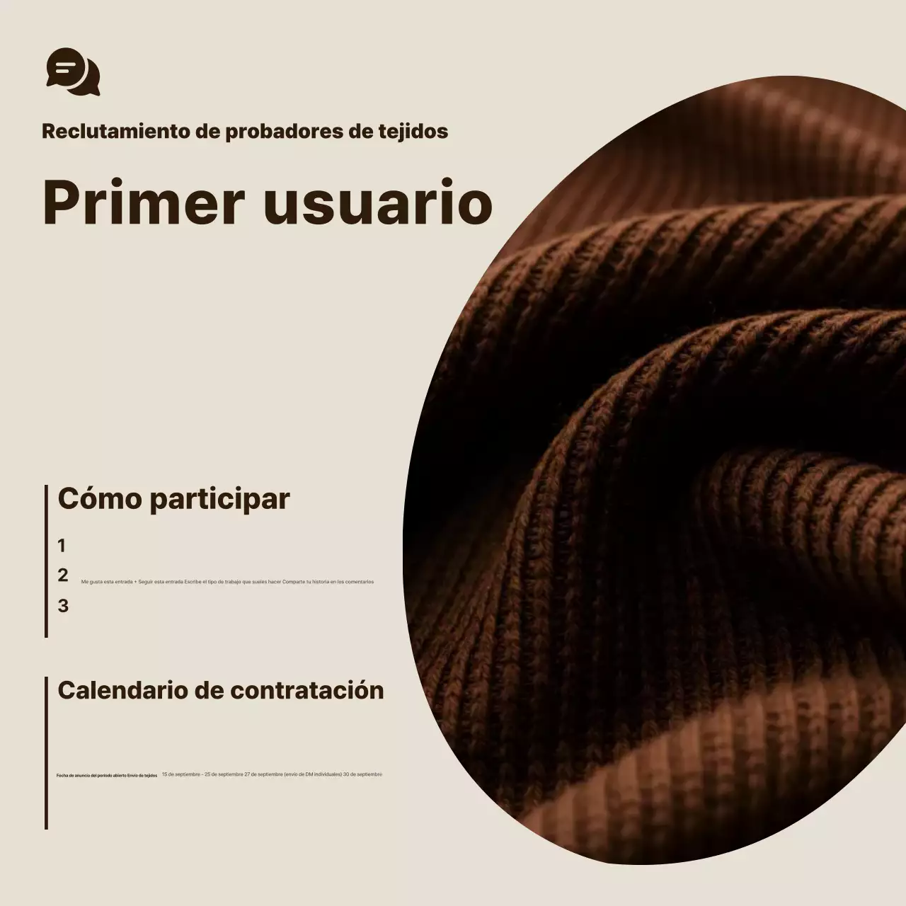 Reclutamiento del equipo Brown Modern Experience