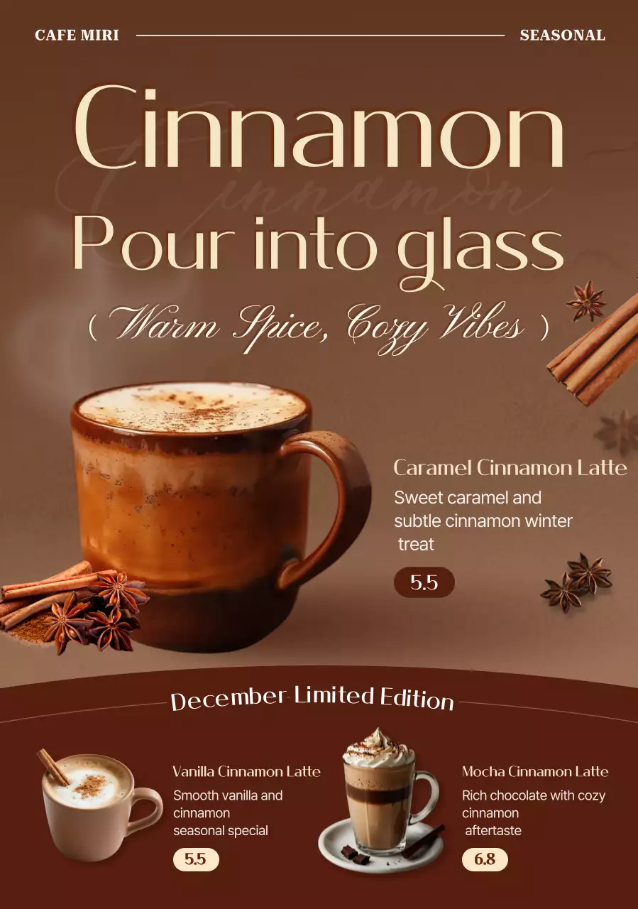 quảng cáo đồ uống cổ điển màu nâu