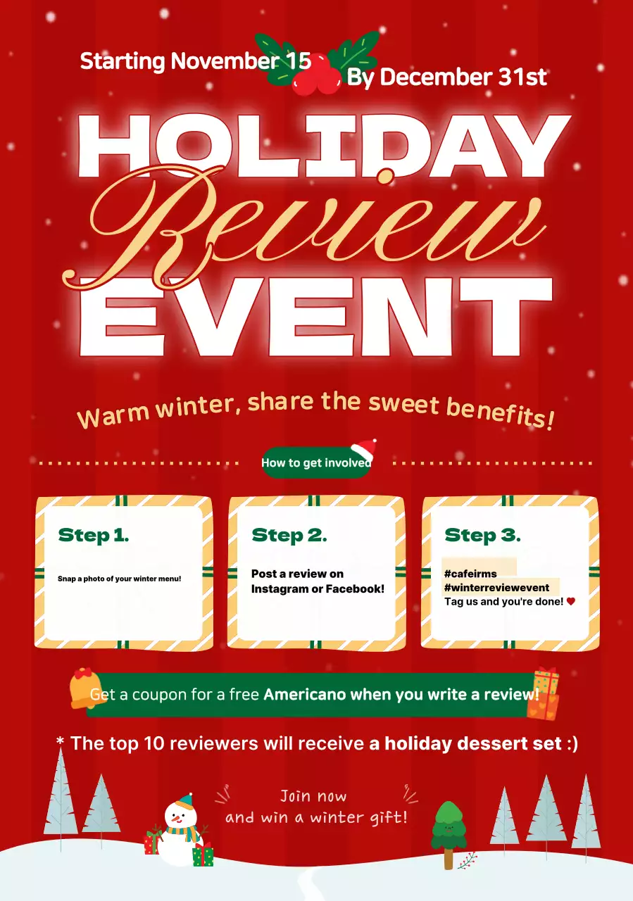 Red Pop Winter Event Promotion