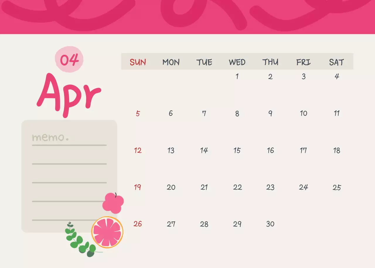 Kalender Lucu Biru Langit