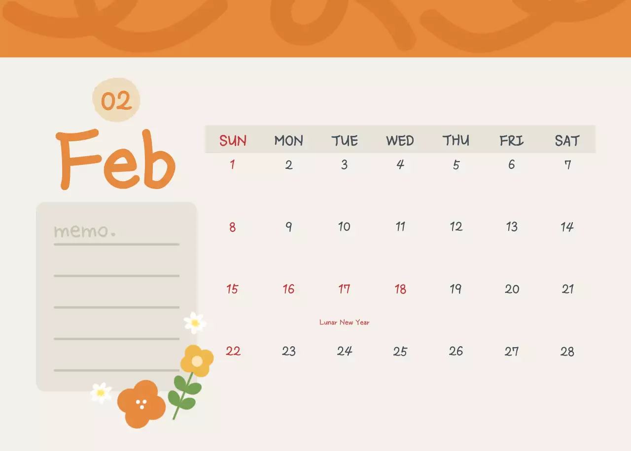 Kalender Lucu Biru Langit