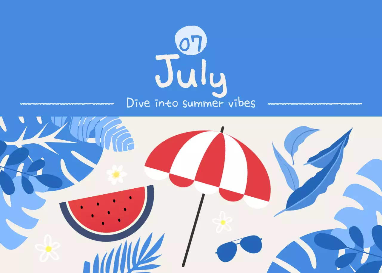 Kalender Lucu Biru Langit