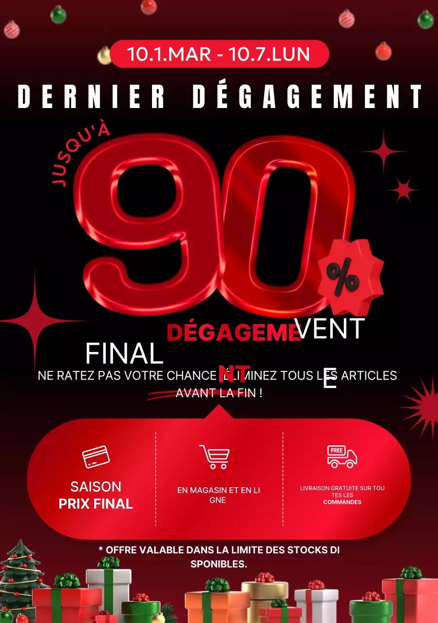 Promotion de vente de contraste rouge