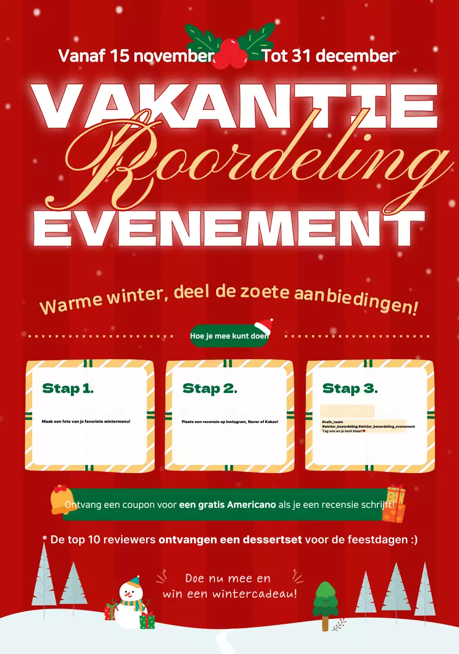 Promotie van Red Pop Winterevenement