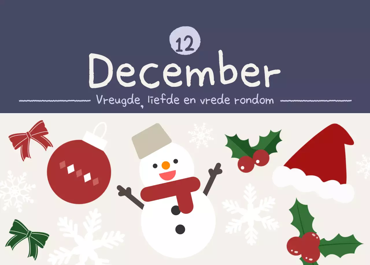 Hemelsblauwe schattige kalender
