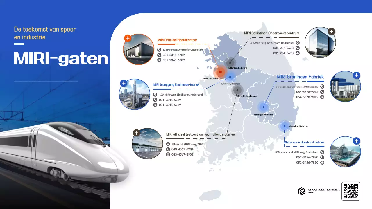 Promotie van de Blauwe Moderne Spoorwegindustrie